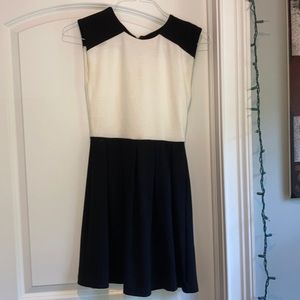 Aqua Black and White Dress